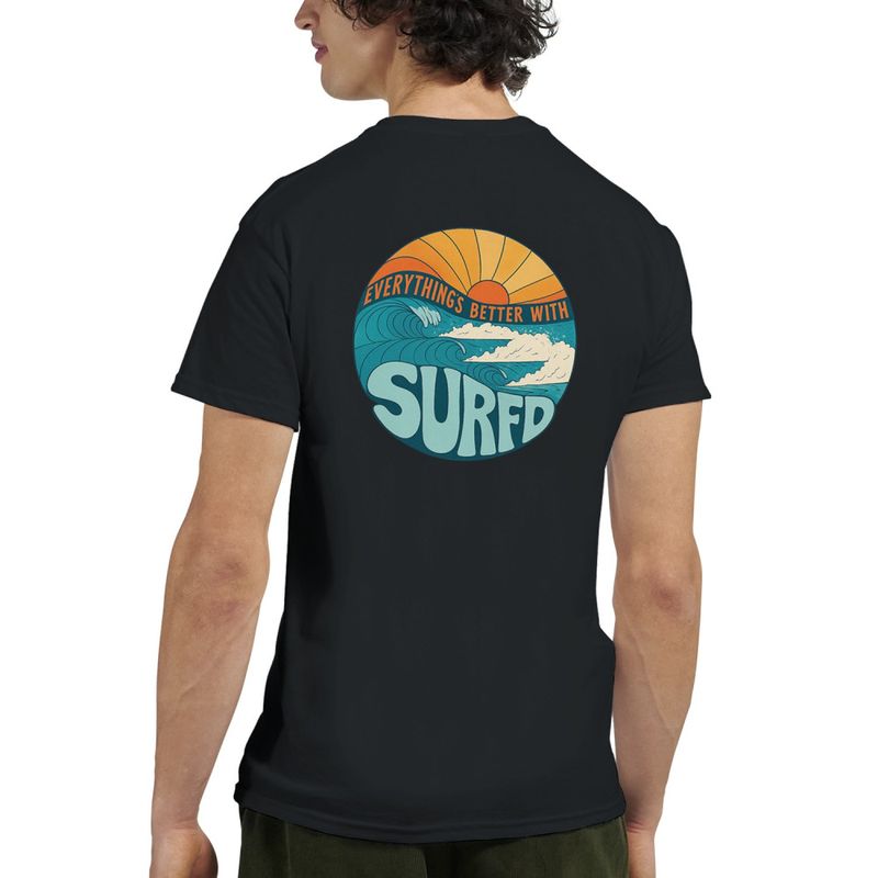 Everythings better with Surfd black tee 