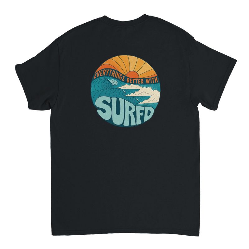 Everythings better with Surfd black tee 