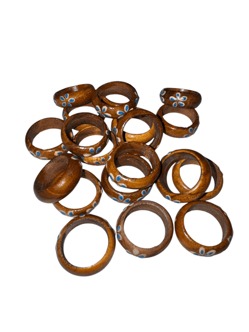 Hovedbilde Bali Wood flower rings