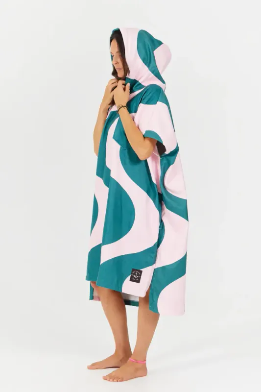 Poncho swim Club - Ondulations - Pink Green